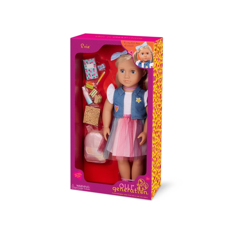 Our Generation - Evie School Girl Doll 18 Inch & Acessories - BD31558Z - Image 1